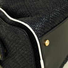Chanel Black CC 25 Raffia Small Handbag