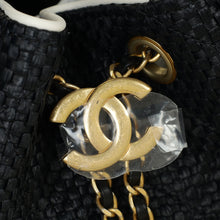 Chanel Black CC 25 Raffia Small Handbag