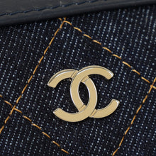 Chanel Blue Quilted Denim Mini Bowling Bag