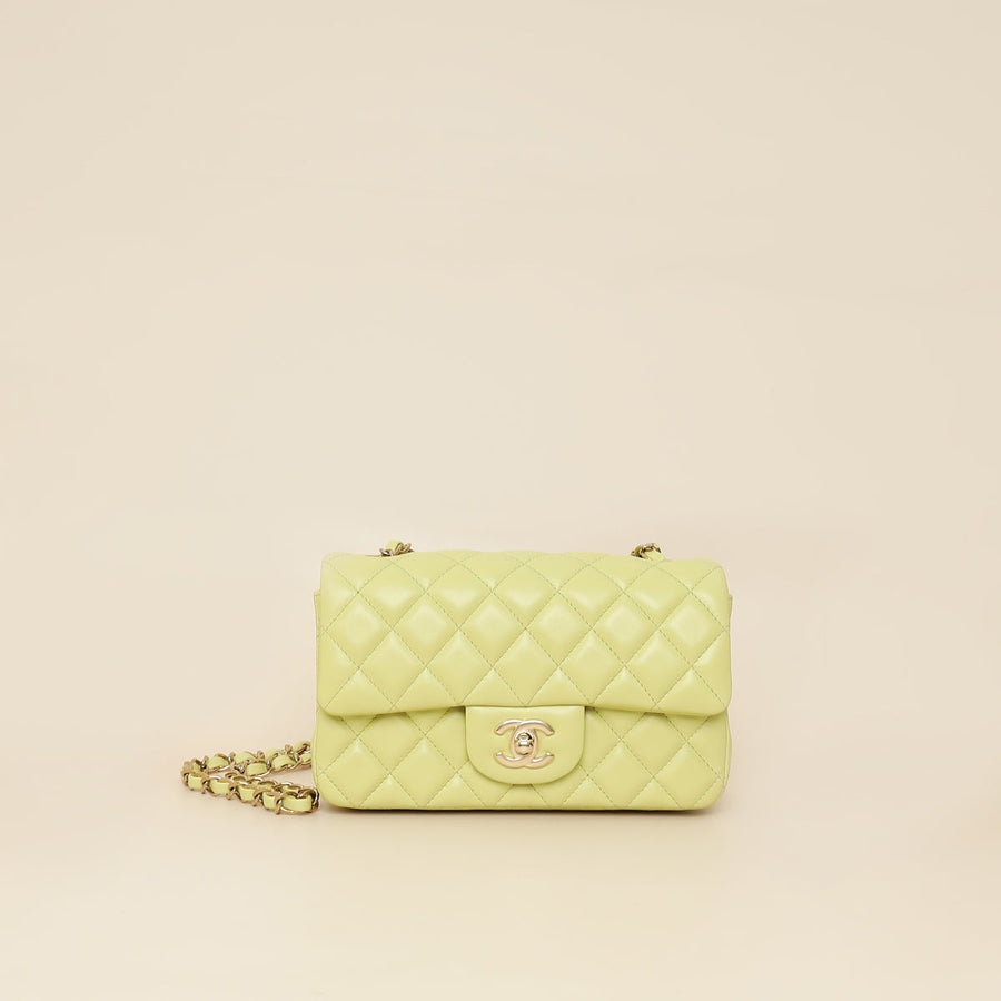 Chanel Kiwi Classic Mini Rectangula Flap Bag
