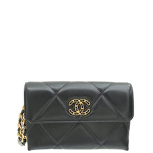 Chanel Black CC 19 Quilted Chain Wristlet Clutch