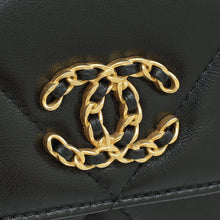 Chanel Black CC 19 Quilted Chain Wristlet Clutch