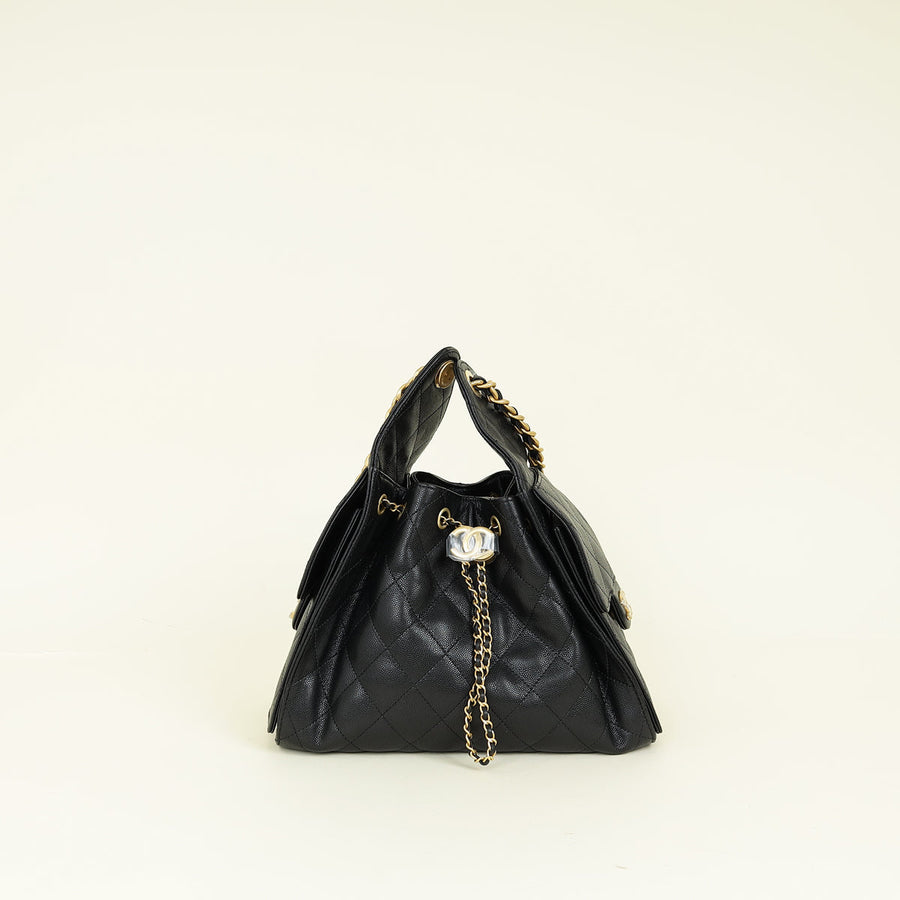 Chanel Black CC 25 Small Shoulder Bag