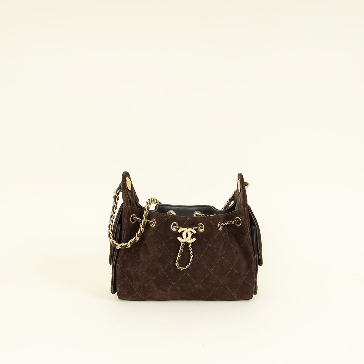 Chanel Dark Brown 25 Mini Suede Handbag