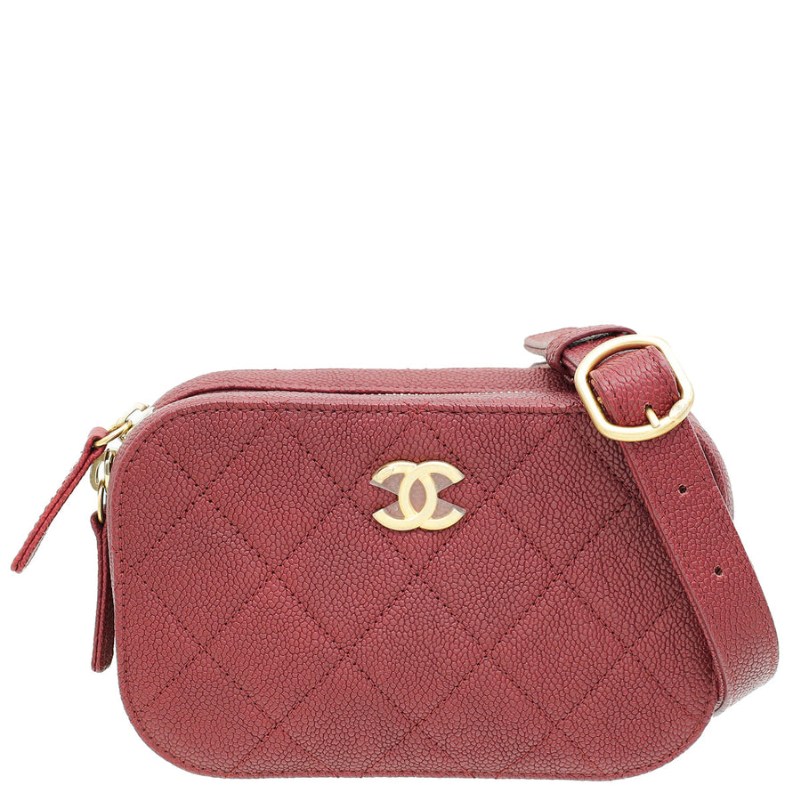 Chanel Burgundy Chic Trip Waist Bag