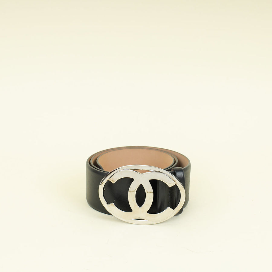 Chanel Black CC Oval Buckle Belt 32