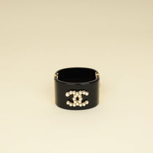 Chanel Bicolor Resin Pearl CC Cuff Bracelet