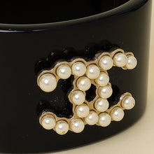 Chanel Bicolor Resin Pearl CC Cuff Bracelet