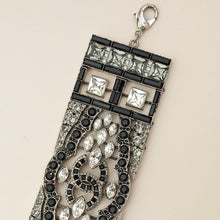 Chanel Black CC Crystal Wide Cuff Bracelet