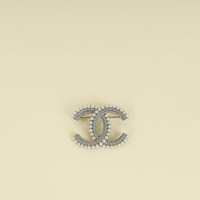 Chanel White CC Brooch