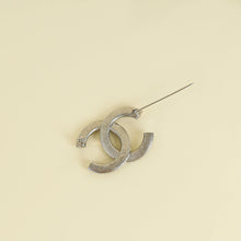 Chanel White CC Brooch
