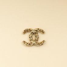 Chanel Gold CC Crystal Cutout Details Brooch