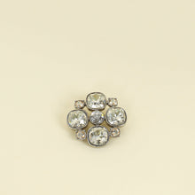Chanel Bicolor Crystal Quatrefoil Brooch