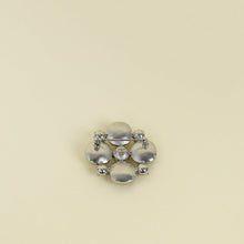 Chanel Bicolor Crystal Quatrefoil Brooch
