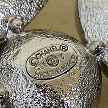 Chanel Bicolor Crystal Quatrefoil Brooch