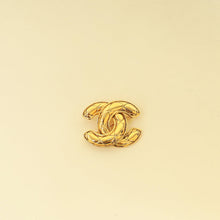 Chanel Gold Finish Vintage Quilted CC Brooch
