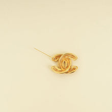 Chanel Gold Finish Vintage Quilted CC Brooch