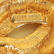 Chanel Gold Finish Vintage Quilted CC Brooch