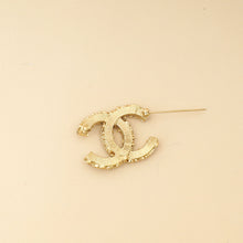 Chanel Black CC Enamel Baroque Brooch
