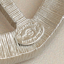 Chanel Silver Swarovski Baguette Crystal CC Shield Brooch