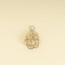 Chanel Gold CC Bird Cage Pearl Crystal Brooch