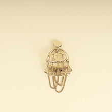Chanel Gold CC Bird Cage Pearl Crystal Brooch