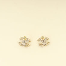 Chanel Gold CC Crystal Earrings