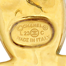 Chanel Gold CC Diamond Crystal Earrings
