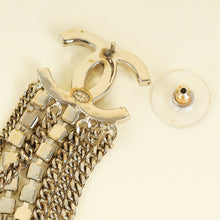 Chanel Gold CC Crystal Chain Drop Earrings