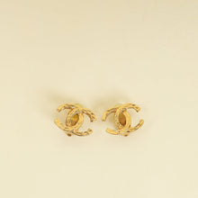 Chanel Gold Finish Vintage CC Clip On Earrings