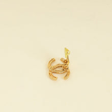 Chanel Gold Finish Vintage CC Clip On Earrings