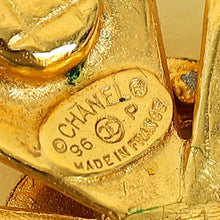 Chanel Gold Vintage Coco Mark Flower Clip Earrings