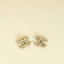Chanel Black CC Enamel Baroque Stud Earrings