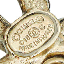 Chanel Gold CC Crystal Pearl Drop Earrings