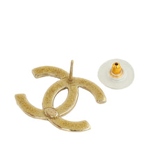 Chanel Gold CC Crystal Earrings