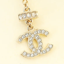 Chanel Gold CC Pearl Crystal Long Drop Earrings