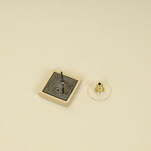 Chanel Black Square CC Earrings