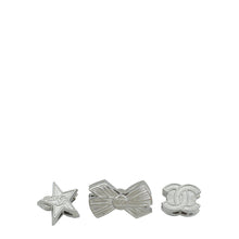 Chanel Silver CC-Bow-Star Hair Charms