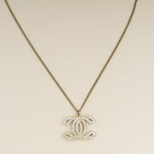 Chanel Gold CC Crystal Pendant Necklace