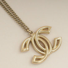 Chanel Gold CC Crystal Pendant Necklace