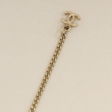 Chanel Gold CC Crystal Pendant Necklace