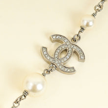 Chanel Ivory CC Crystal Pearl Long Necklace