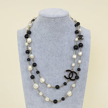 Chanel Bicolor CC Pearl Long Necklace
