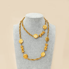 Chanel Gold Vintage Logo Coin Chain Necklace