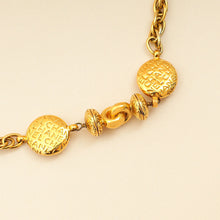 Chanel Gold Vintage Logo Coin Chain Necklace