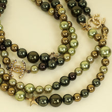 Chanel Green Multicolor 2017 Cruise Cuba Havana Long Pearl CC Star Necklace