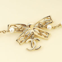 Chanel Gold CC Drop Bow Pearl Choker