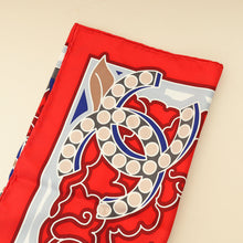 Chanel Multicolor Logo Print Silk Scarf 90