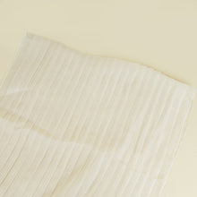 Chanel Off White Silk Chiffon Pleated Scarf w/ Coco Bow