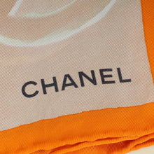 Chanel Orange Multicolor CC Checkered Scarf